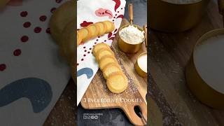 3 Ingredient Shortbread Cookies full recipe in description [upl. by Nnave3]