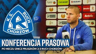 Konferencja prasowa po meczu Znicz Pruszków 23 Ruch Chorzów 08122024 [upl. by Ehav]