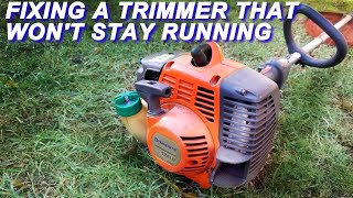 Fixing A Husqvarna Trimmer That Wont Stay Running [upl. by Shane]