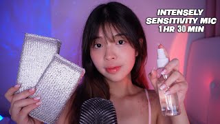 ASMR INTENSELY SENSITIVE MIC at 100 1HR 30MIN [upl. by Nair]