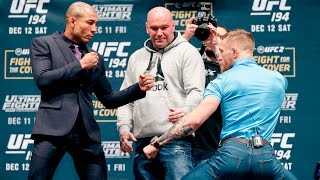 UFC 194 Jose Aldo vs Conor McGregor Staredown [upl. by Hay]