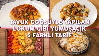 Tavuk Göğsüyle Yapılan Lokum Gibi Yumuşacık 5 Farklı Tarif Seç Beğen  Yemekcom [upl. by Etteloc]