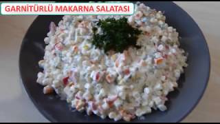 GARNİTÜRLÜ MAKARNA SALATASI  KOLAY YEMEK TARİFİ [upl. by Sumahs]