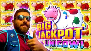 UNICOW BIG JACKPOT MAX BET LIVE CATCH Invaders Return From the Planet Moolah  CASINO SLOTS [upl. by Georgeta]