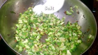 Pavakkai poriyal recipe in tamilpavakkai fry tamilபாவக்காய் பொறியல் [upl. by Notnirt]