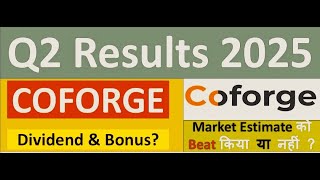 COFORGE Q2 results 2025  COFORGE results  COFORGE Share News  COFORGE Share latest news [upl. by Ama]