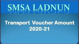 Transport Voucher Amount 202021 Block Ladnun [upl. by Jaime]