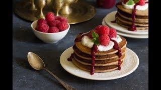 Pancakes sin gluten sin endulzantes y veganos [upl. by Ottie]