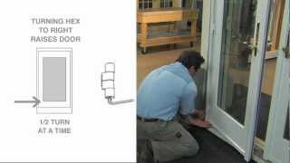 Adjusting a Frenchwood Outswing Patio Door  Andersen Windows [upl. by Chrysler650]