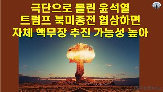 극단으로 몰린 윤석열 트럼프 북미종전 협상하면 자체 핵무장 추진 가능성 높아 [upl. by Nysilla215]