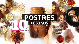 10 POSTRES VEGANOS FÁCILES  SIN HORNO [upl. by Freya]