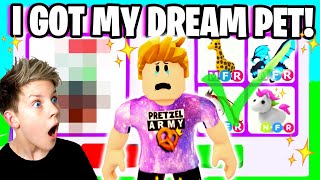 I GOT MY DREAM PET TRADING THIS Roblox Adopt Me Prezley [upl. by Enirahtac333]