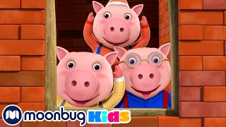 Los tres cerditos  LBB Canciones infantiles  Little Baby Bum Español  Moonbug Kids [upl. by Grannie]