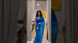 Jothe Jotheyali serial megha Shetty gorgeous looking in saree  megha Shetty New Insta shorts video [upl. by Anrym]