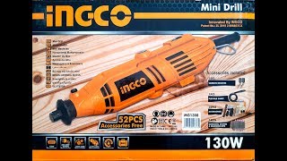 MINI DIE GRINDER INGCO M1308  MINI DRILL KIT INGCO M1308  GERINDA MINI INGCO M1308  GERINDA BOTOL [upl. by Natsirc]