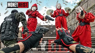 PARKOUR VS MONEY HEIST 6  ESCAPE from POLICE chase IMPOSSIBLE and UNSTOPPABLE Epic Live Action [upl. by Sirrom]