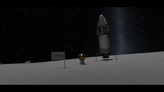 Kerbal Space Program Tutorial First ever Mun landing low tech [upl. by Oelc]