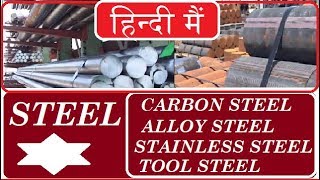 STEELS  TYPE OF STEELS  CARBON STEEL  ALLOY STEEL  STAINLESS STEEL [upl. by Nuhsed102]