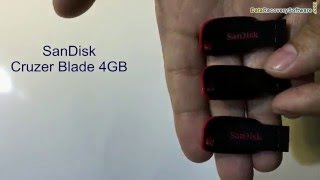 Restore deleted or formatted data from SanDisk Cruzer Blade 4GB USB flash drive [upl. by Gradey379]