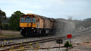 Loram Rail Grinder followed by ARTC Hi Rail at Murray Bridge Monarto amp Callington S Australia 2024 [upl. by Venator]