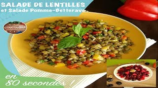 Salade de Lentilles  Salade PommeBetterave  Coucouzina [upl. by Towland916]