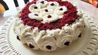 Holiday red velvet cake with cream cheese frosting  homemade buttermilk  softmoist delicious cake [upl. by Chesney198]