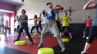 El Serrucho  Zumba Step Class Modification  Eartha Baca [upl. by Christean]