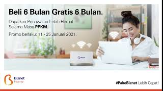 Biznet Home  Promo Beli 6 Bulan Gratis 6 Bulan [upl. by Monjo]