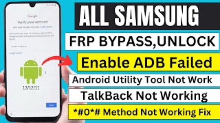 Samsung FRP Bypass 2023 Android 13 New Update  0 Method Not Working Fix [upl. by Jaban886]