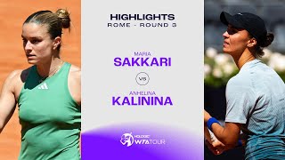 Maria Sakkari vs Anhelina Kalinina  2024 Rome Round 3  WTA Match Highlights [upl. by Annej]