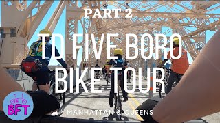 TD FIVE BORO BIKE TOUR WITH FOLDING BIKES MANHATTAN amp QUEENS [upl. by Nairbo441]