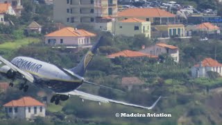 RYANAIR UNBELIEVABLE Approach and Landing at MADEIRA [upl. by Yhpos]