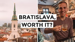 BRATISLAVA SLOVAKIA FOOD amp BEST THINGS TO DO [upl. by Reyna754]