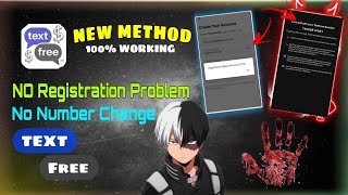 Registration Failed With Error A101 Problem Fix  TextFree Latest Method  textfree Method  new [upl. by Emmi683]