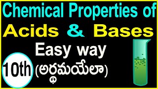 Acids Bases and Salts class 10 Science chemistry  Explanation in telugu [upl. by Adnaral306]