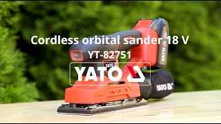 YT82751 18V Cordless Orbital Sander 90x187mm Body OnlyYATOPOWER TOOLSHAMMERDRILLCORDLESS [upl. by Neelak34]