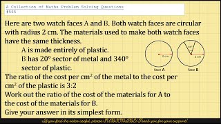 A Collection of Maths Problem Solving Questions 565 Area  Ratios [upl. by Nyrek]