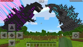 I Found GODZILLA vs SHIN GODZILLA in Minecraft Pocket Edition [upl. by Loram]