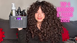 TOP 4 MOUSSES AND FOAMS FOR CURLY HAIR 2022 [upl. by Atalee919]