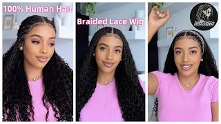 Knotless Braids In MinutesHow Come Its A Wig100 Human Hair Full Lace Wig  FtLockBraids [upl. by Ainocal489]