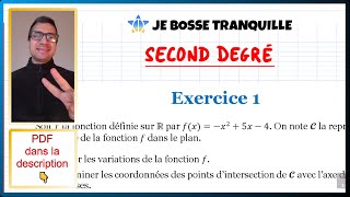 📝PDF  EXO TYPE DS 1  Second degré [upl. by Eiznekam247]