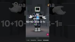 Qual‚ Minha Idade roblox advinhe sabiaque robloxedit shorts [upl. by Rennerb]