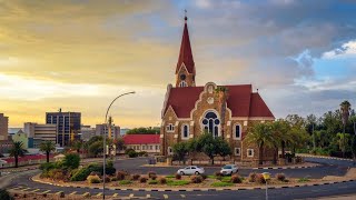 WINDHOEK NAMIBIA  HD AERIAL VIEW [upl. by Marvin]