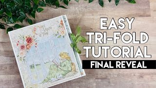 EASY Trifold Mini Album Tutorial  Final Reveal [upl. by Ahsienek]