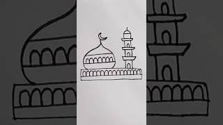 Masjid drawing 🕌🕌🕍🕍❤️❤️drawing masjid viralshorts shorts [upl. by Geraint907]