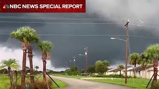 Special report Multiple tornadoes seen in Florida ahead of Miltons landfall [upl. by Outhe640]