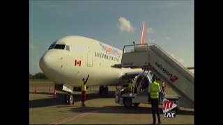 Sunwing Airlines Makes Inaugural Flight To Tobago [upl. by Koralle922]