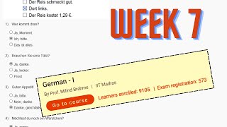 German  I Week 7 Assignment Solutions  Assignment 7  NPTEL  Jan  Mar 2024 [upl. by Balough]