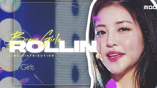 Brave Girls  Rollin’ OT4 Version┃Line Distribution [upl. by Frasco]