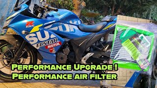 Suzuki Gixxer SF 250  Performance Air filter  SCHORL  Furious Moto [upl. by Bruning]